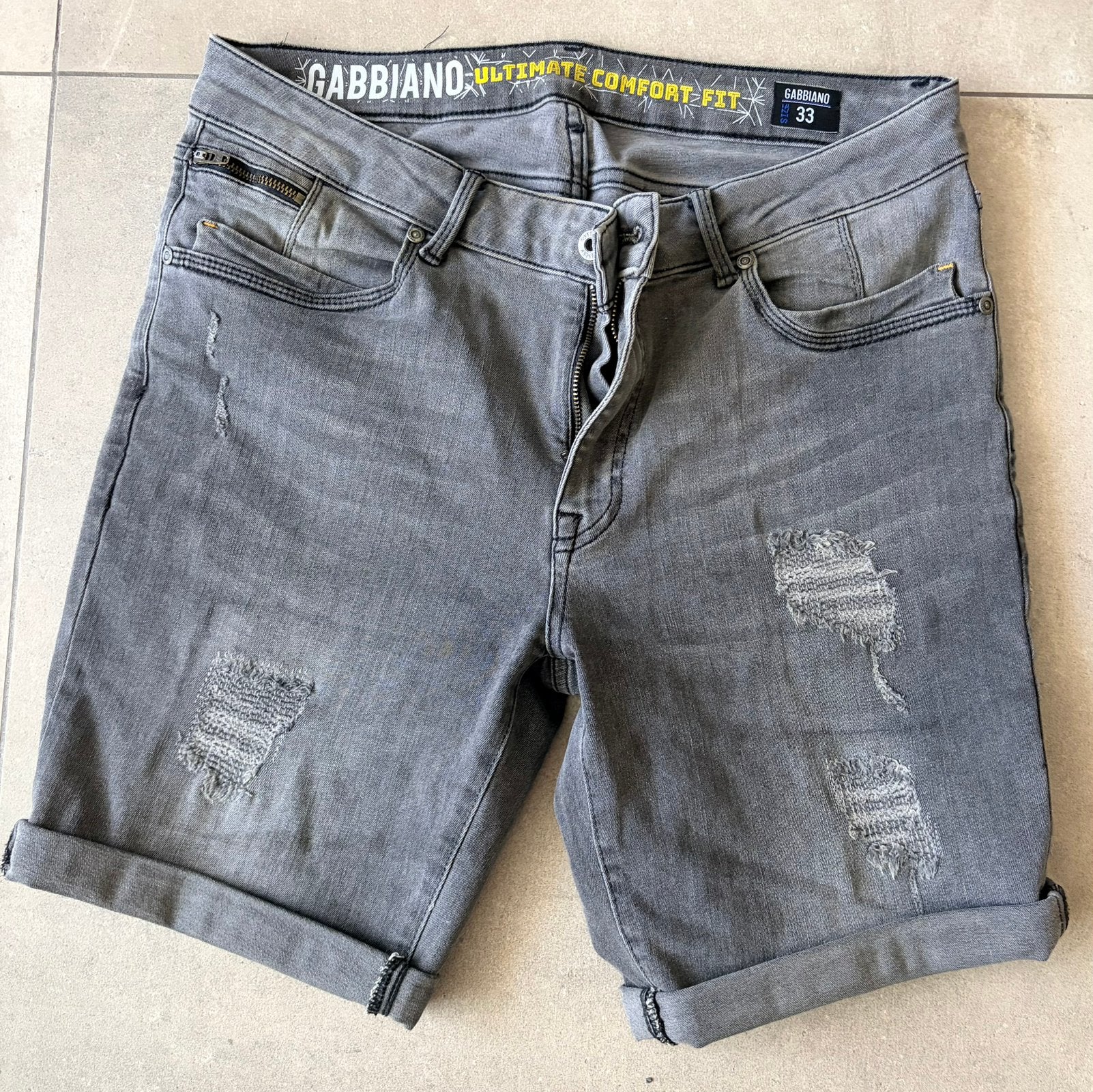 Gabbiano "Ultimate Comfort Fit" grijs met versleten details, Kleding | Heren, Spijkerbroeken en Jeans, Ophalen of Verzenden, Zo goed als nieuw