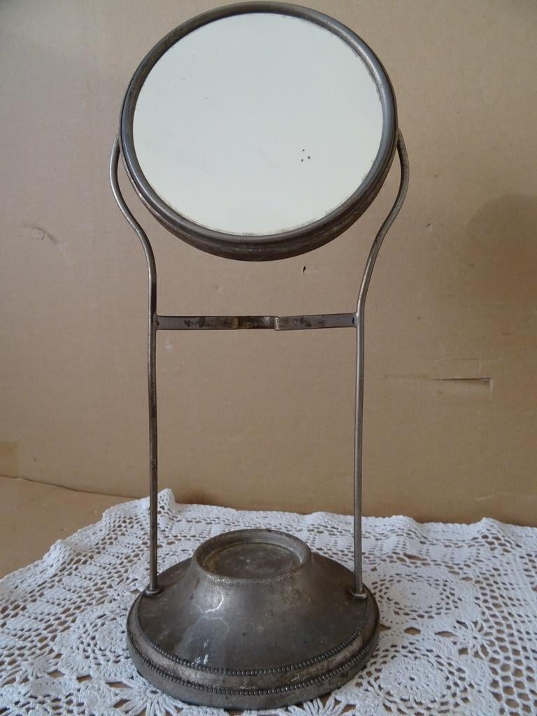 Support de rasage antique miroir de rasage antique 32cm 1925, Enlèvement ou Envoi, Autres formes, Moins de 50 cm, Moins de 100 cm