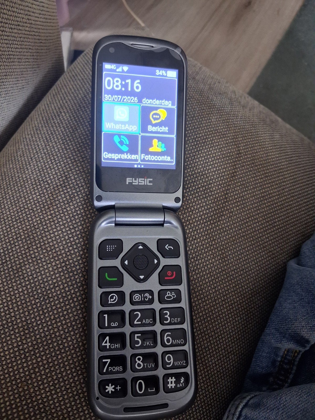 Fysic F25 senioren klaptelefoon met voledig toutscreen, Télécoms, Téléphonie mobile | Marques Autre, Comme neuf, Sans abonnement
