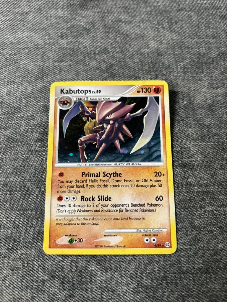Kabutops 4/99 pokémonkaart, Hobby en Vrije tijd, Verzamelkaartspellen | Pokémon, Ophalen of Verzenden, Zo goed als nieuw