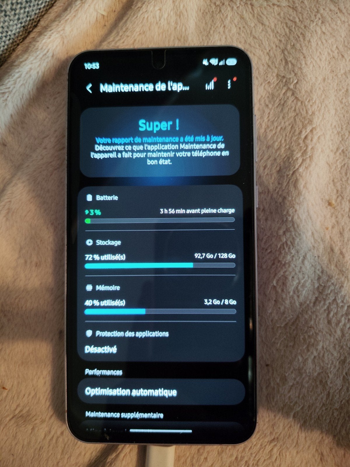Samsung Galaxy A55 5G - 128 Go - Rose / Awesome Lilac - Parf, Rose, Comme neuf, Enlèvement, Sans abonnement