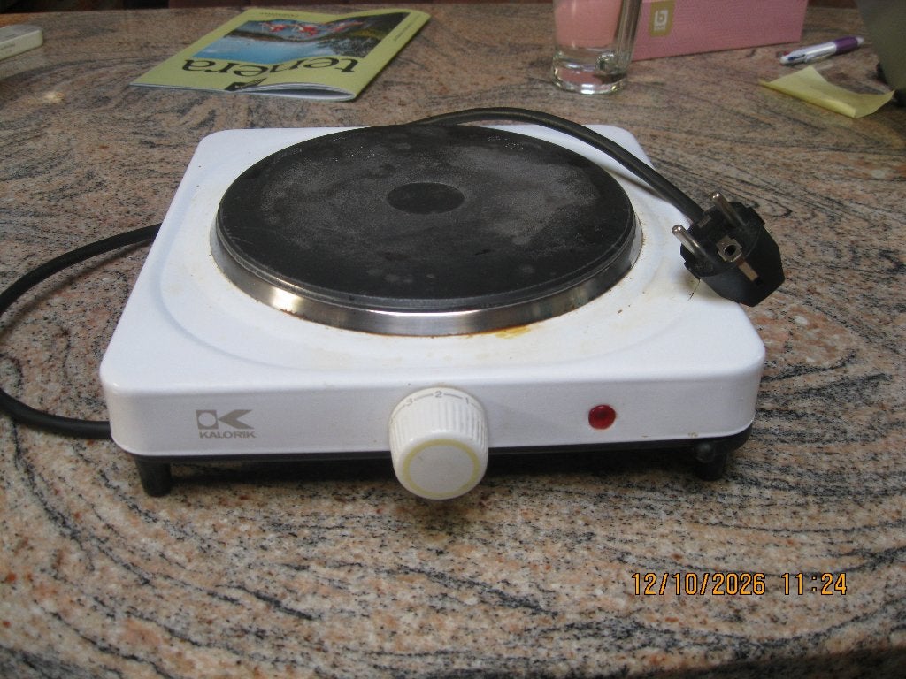 Cuisinière électrique Kalorik, Electroménager, Enlèvement ou Envoi, Moins de 45 cm, Utilisé, Moins de 85 cm