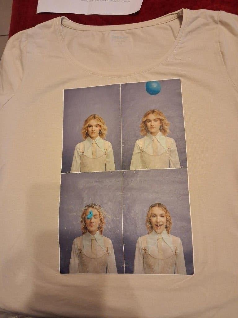 t shirt pommelien Thys, Wit, Zo goed als nieuw, Korte mouw, Ophalen