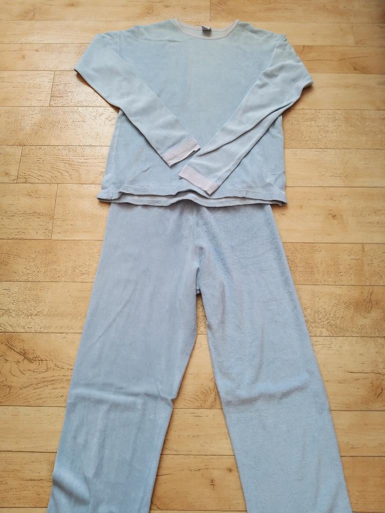 Petit Bateau Pyjama bleu gris 16 ans éponge bouclettes, Garçon ou Fille, Enlèvement ou Envoi, Vêtements de nuit ou Sous-vêtements
