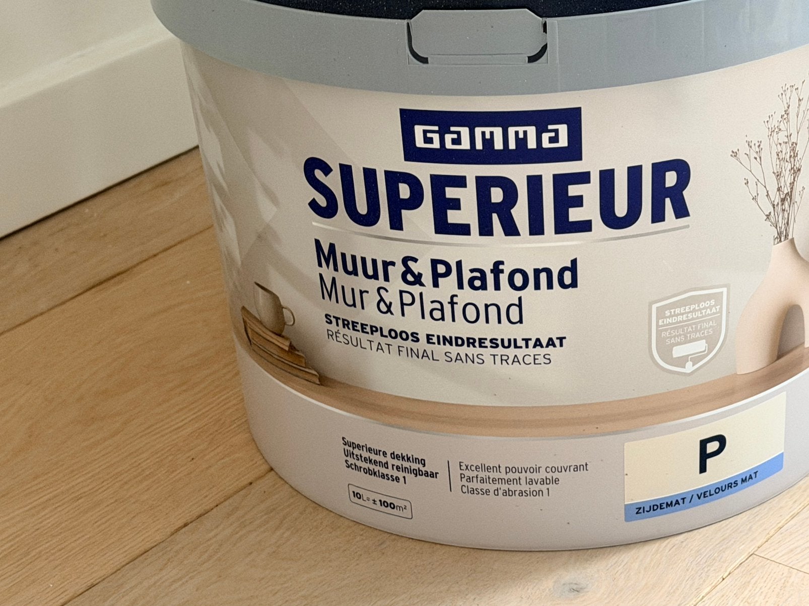 Gamma muurfverf 10L 9001 fine cotton - nieuw ongeopend, Ophalen, Zo goed als nieuw, Verf