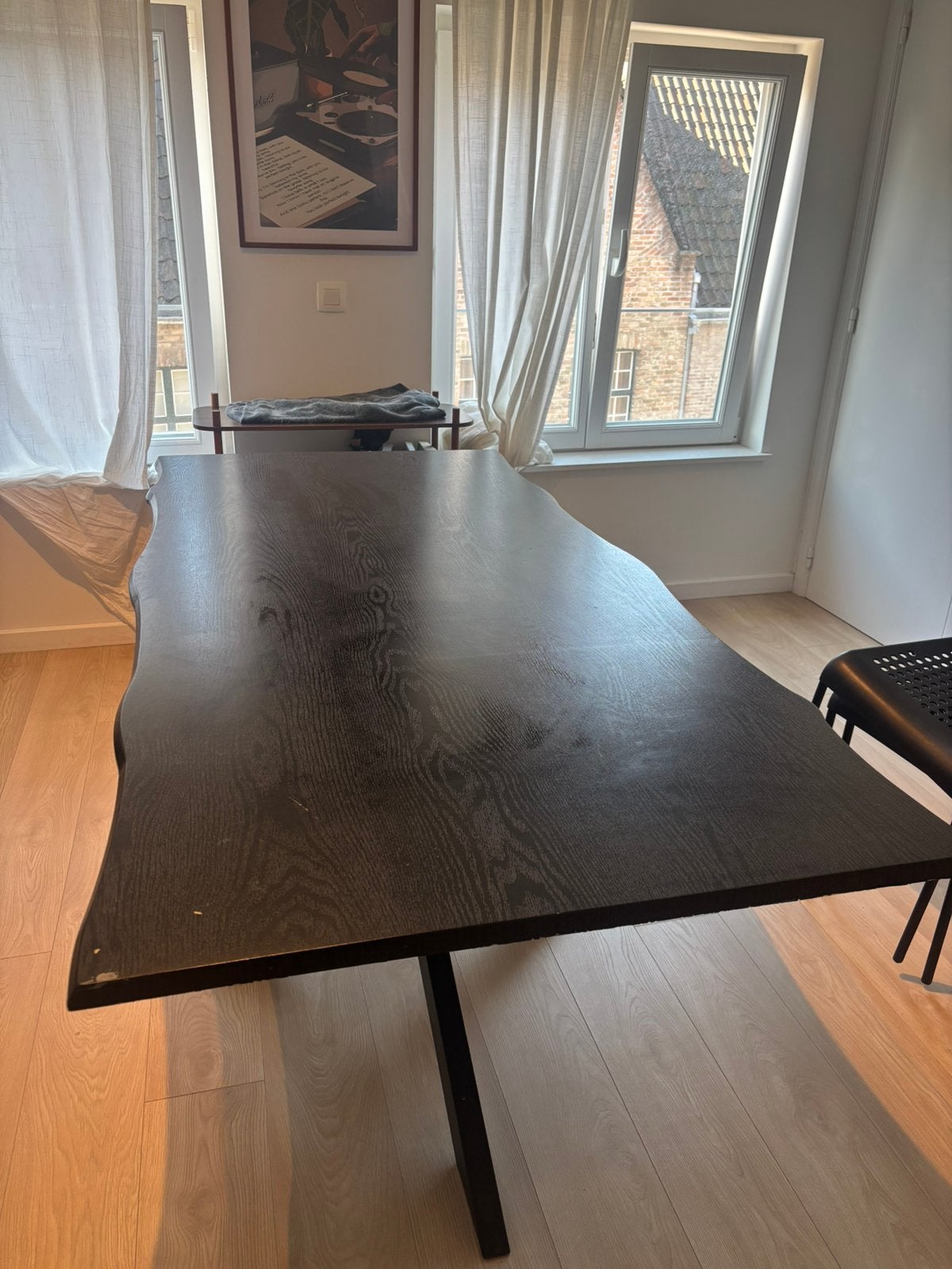 Zwarte eettafel, Gebruikt, 50 tot 100 cm, 150 tot 200 cm, Overige vormen