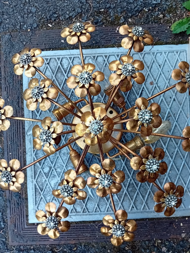 Lustre  vintage  italien, Maison & Meubles, Lampes | Lustres, Enlèvement ou Envoi