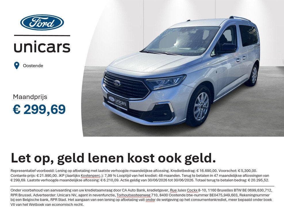 Ford Tourneo Connect 1.5 EcoBoost 84kW Titanium, Argent ou Gris, Achat, Electronic Stability Program (ESP), Entreprise