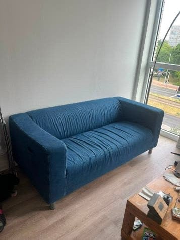 Klippan zetel ikea goede staat met jeans hoes, Enlèvement, Comme neuf, Deux personnes