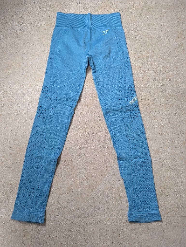 Legging Gymshark Bleu, Taille 36 (S), Comme neuf, Fitness ou Aérobic, Bleu