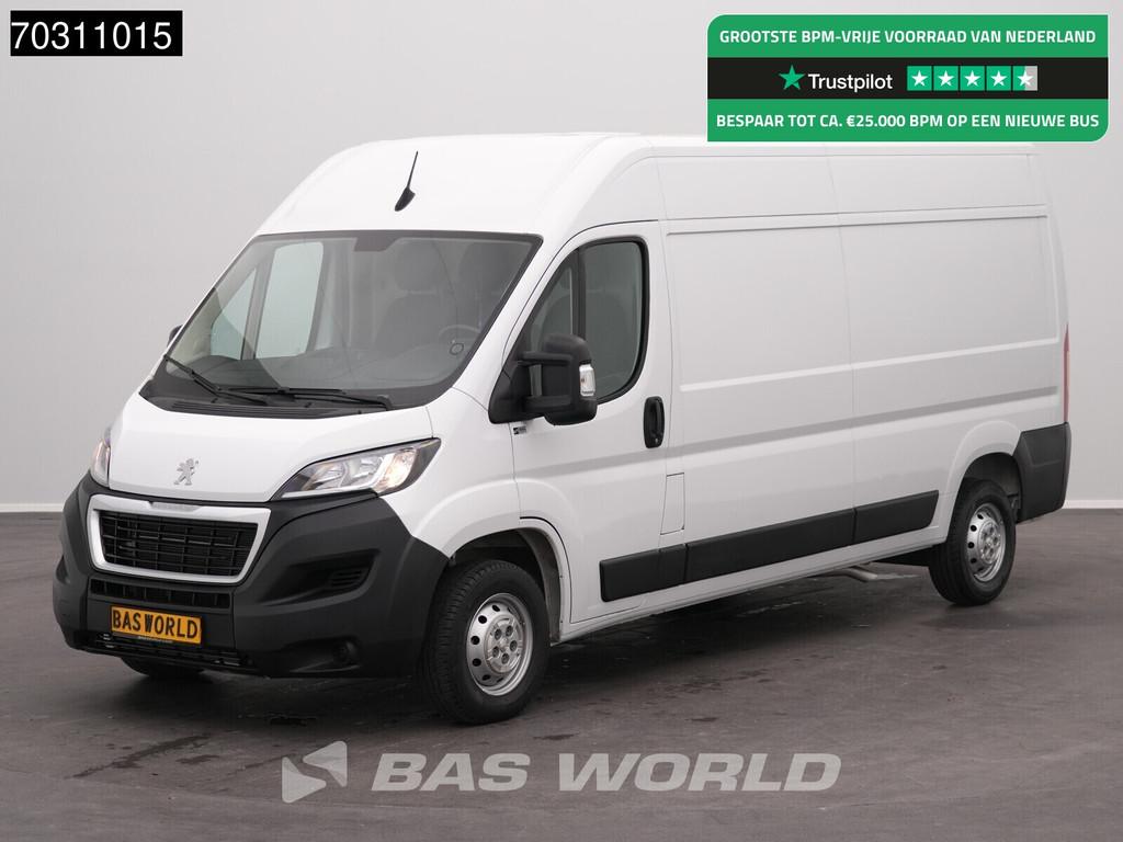 Peugeot Boxer 140PK L3H2 Airco Cruise Camera Parkeersensoren, Stof, Gebruikt, Euro 6, Wit
