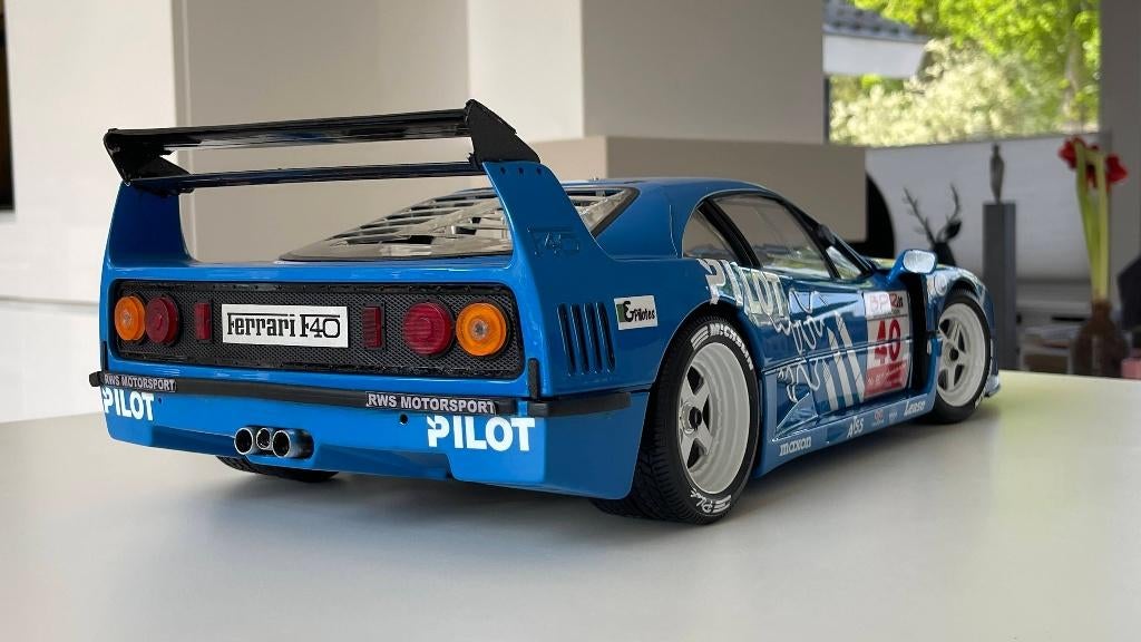 Ferrari F40 GTE PILOT PEN RACING Pocher Le Mans 1995 Pocher, Hobby en Vrije tijd, Ophalen of Verzenden, Gebruikt, 1:5 t/m 1:8