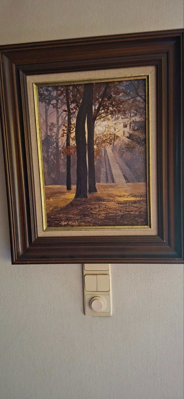 landschapschilderij Karel Van Herck retie, Antiek en Kunst, Ophalen