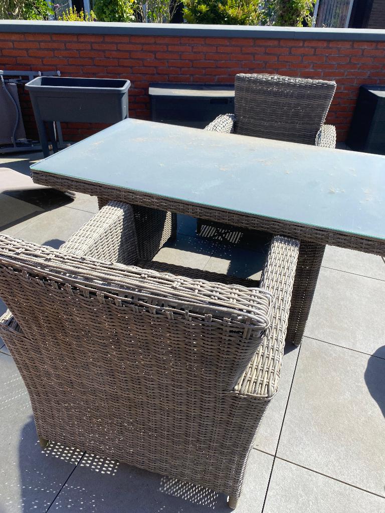 Loungeset, Tuin en Terras, Ophalen, Gebruikt, Wicker
