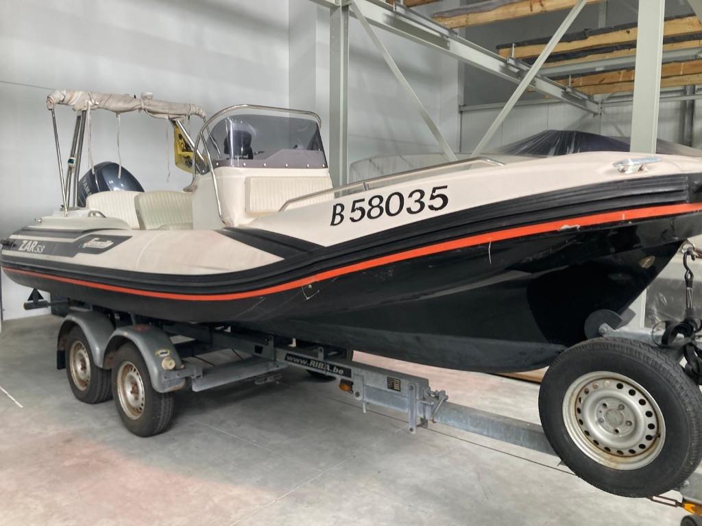 ZAR 53 Formenti | Yamaha 115 pk 4-takt | Trailer | 2012, Watersport en Boten, Rubberboten, Gebruikt, Overige merken, Polyester/glasvezel