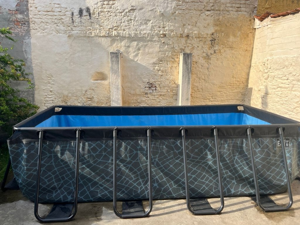 Zwembad (opbouw), Jardin & Terrasse, Piscines, Utilisé, Piscines hors sol, 120 cm ou plus, 400 cm ou plus, 200 à 300 cm, Rectangulaire