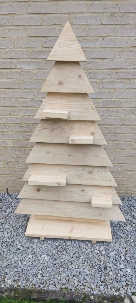 Zeer degelijke houten kerstboom 1m60 hoog, Diversen, Ophalen