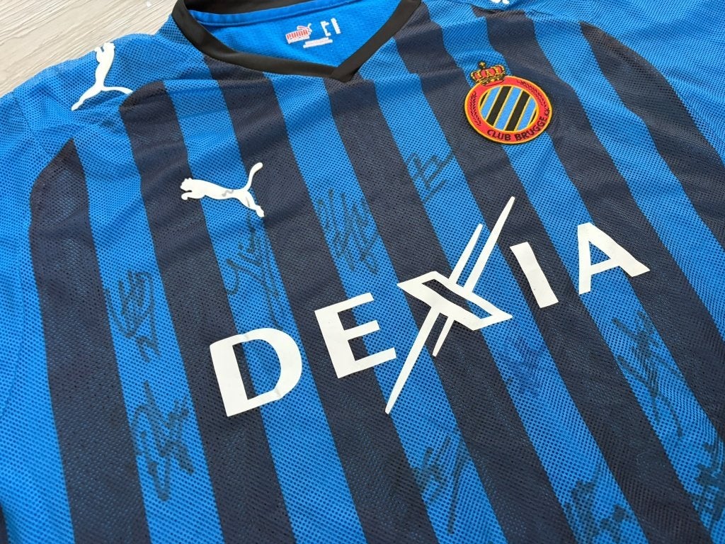 Shirt / Truitje Club Brugge - Dexia - XL + handtekeningen, Sports & Fitness, Taille XL, Enlèvement ou Envoi, Neuf, Maillot