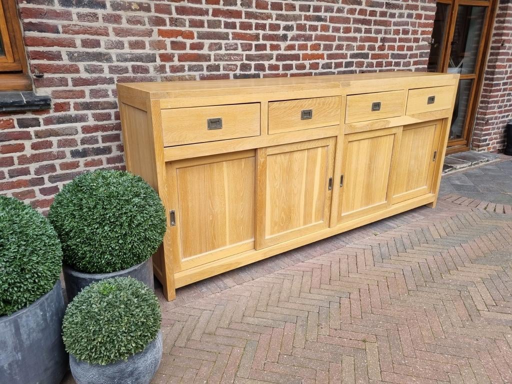 Eiken dressoir GRATIS LEVERING, Ophalen, Met deur(en), Eikenhout, Belgie