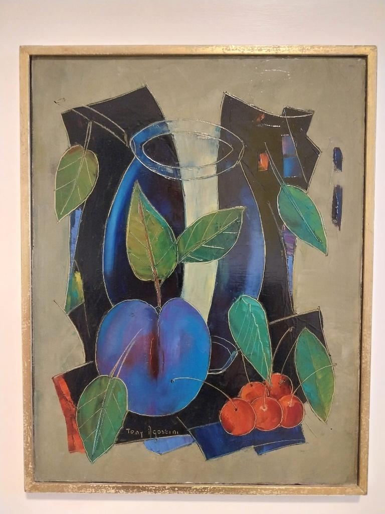 Olieverf schilderij van Tony Agostini, Antiek en Kunst, Kunst | Schilderijen | Abstract, Ophalen