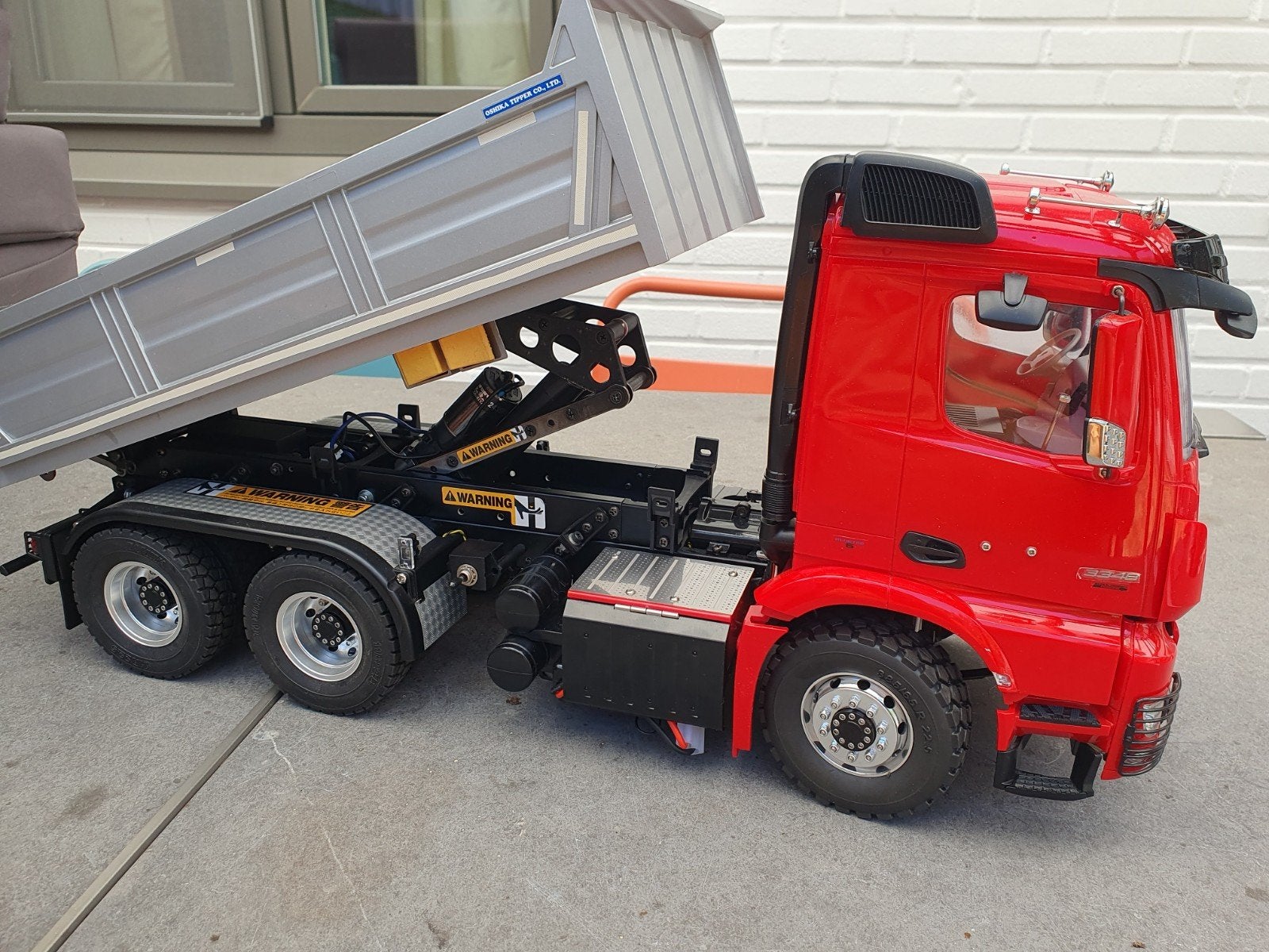 tamiya Arocs kipper full option, Ophalen of Verzenden, Zo goed als nieuw