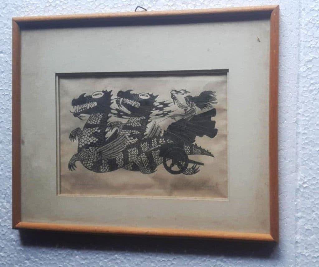 Houtgravure  van Marcel Mutsaerts, Antiek en Kunst, Verzenden