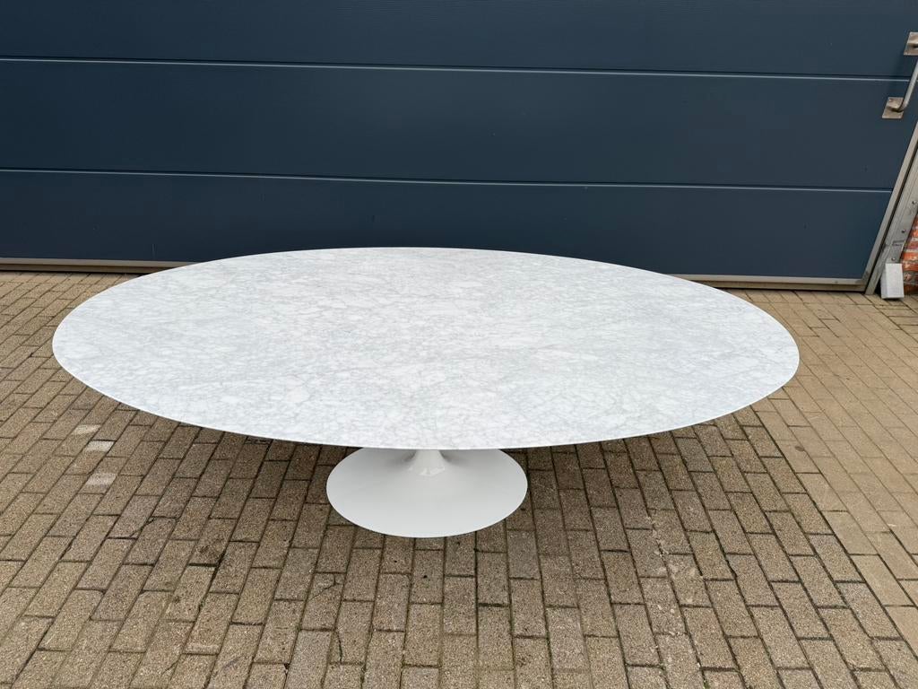 Originele ovale Knoll Tulip eettafel (198/244cm) Carrara, Huis en Inrichting, Ophalen of Verzenden, Vitra togo mah jong ligne roset sede cassina b&b italia artifort