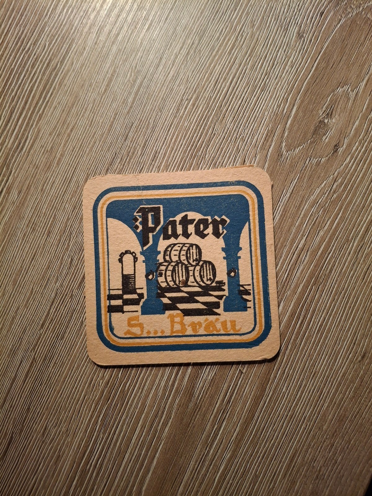 Oud bierviltje pater s brau, Ophalen of Verzenden