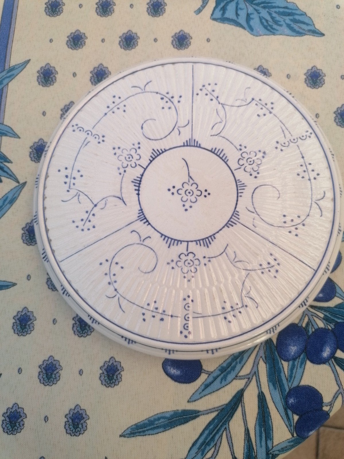 Sous-plat vintage Boch en faïence Copenhague, Enlèvement ou Envoi