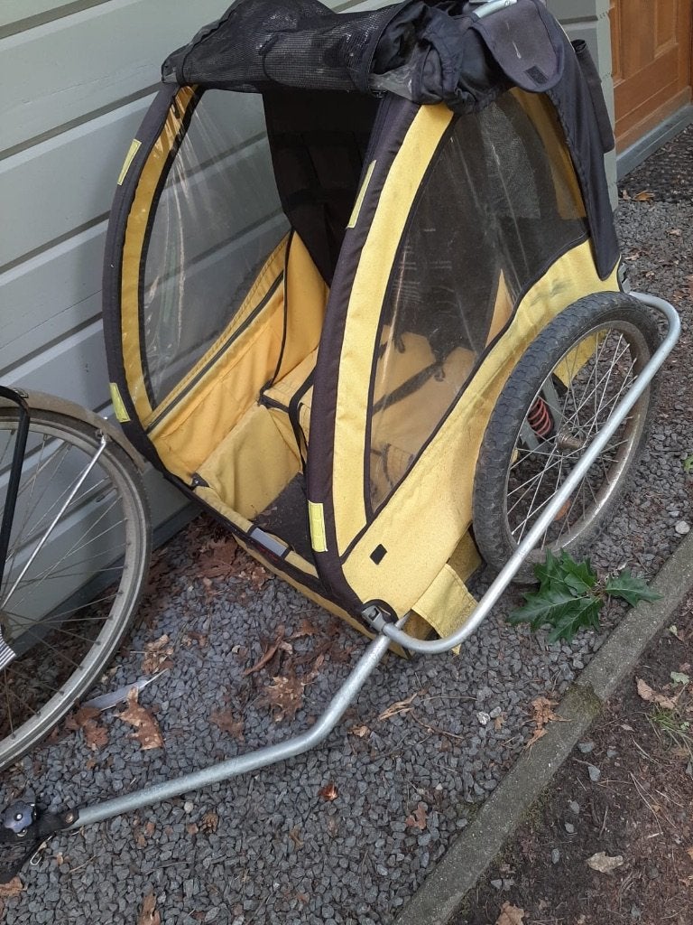 Infantastic fietskar, Fietsen en Brommers, Ophalen, Gebruikt, Kinderkar, Vering