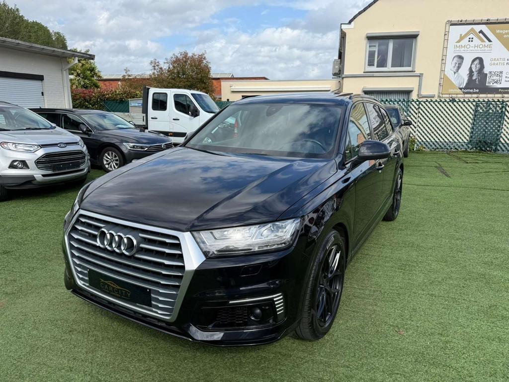 Audi Q7 e-tron 3.0 TDi V6 Quattro°S-LINE°PANO°374 PK° 50, Auto's, Audi, Automaat, Gebruikt, Zwart, Bedrijf