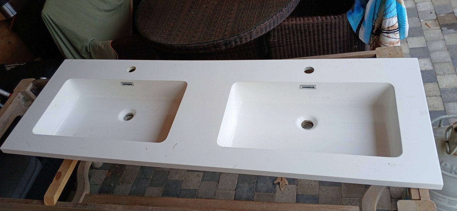 dubbele spoelbak lavabo, Doe-het-zelf en Bouw, Ophalen