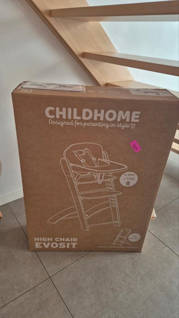 Childhome evosit WIT meegroei eetstoel, Kinderen en Baby's, Kinderstoelen, Ophalen