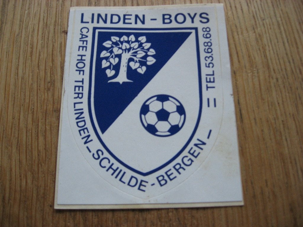 Linden-Boys Cafe Hof Ter Linden Schilde Bergen Sticker, Ophalen of Verzenden, Nieuw, Overige typen