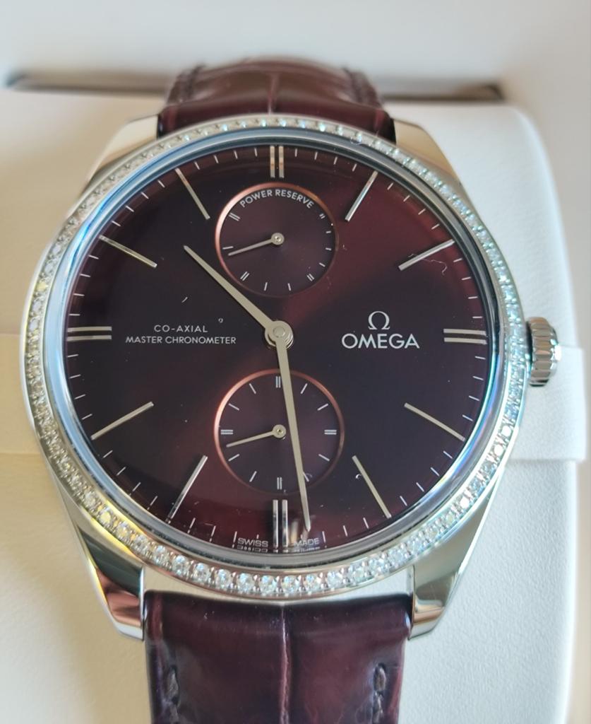 1 Omega De Ville Trésor Diamant, Co-Axial Master Chronometer, Handtassen en Accessoires, Horloges | Dames, Overige merken, Leer