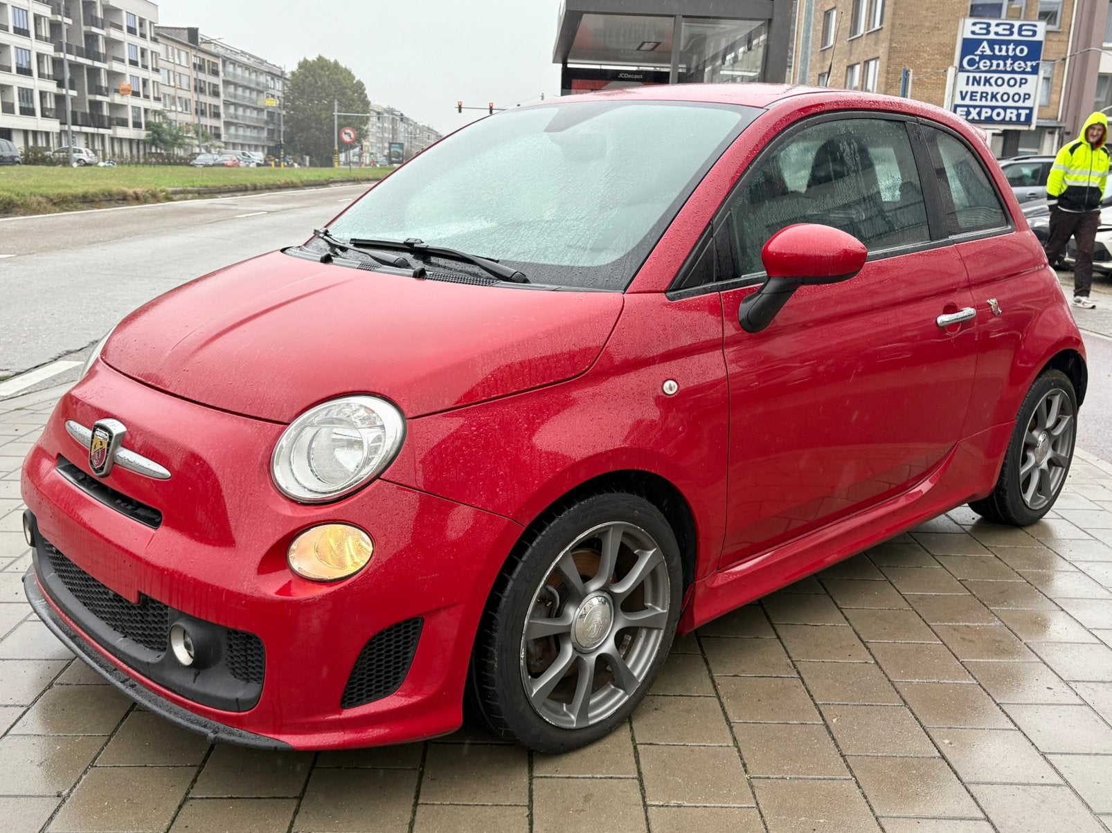 Fiat 500 Abarth bj 2013 112.000 km, Autos, Rouge, Euro 5, Achat, Entreprise