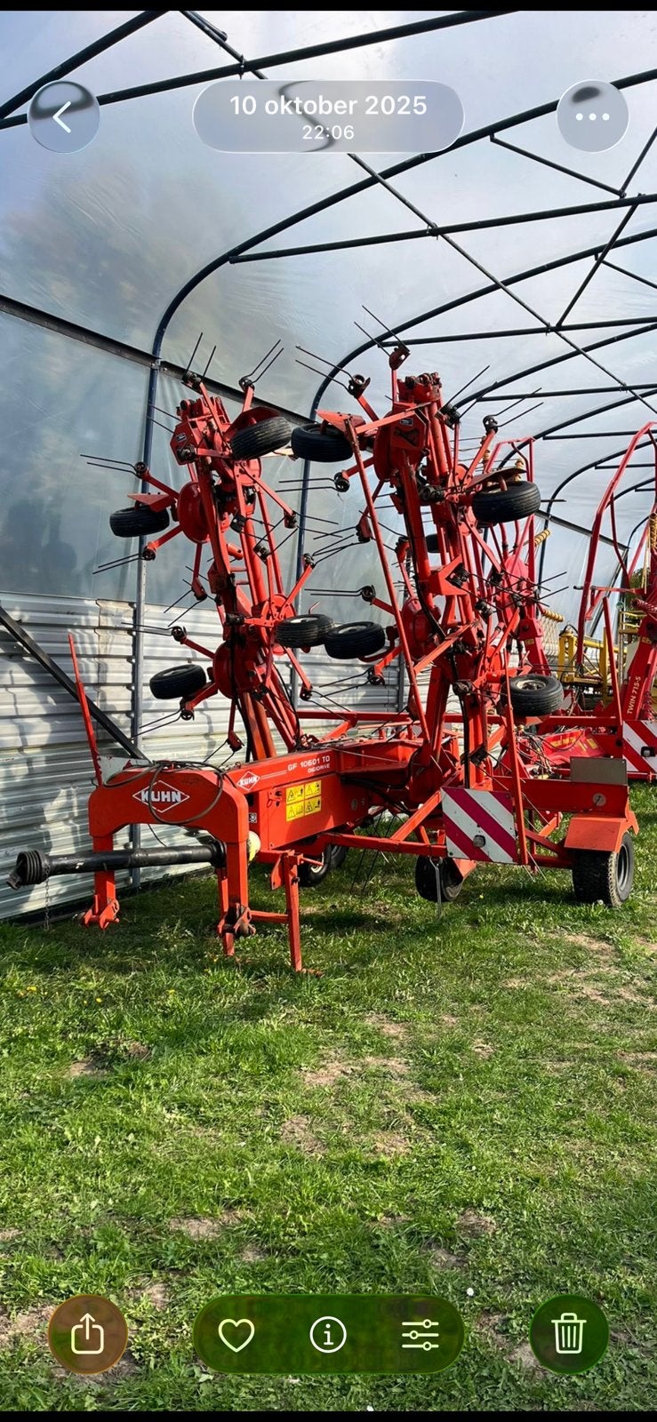 Kuhn gf10601 TO, Ophalen