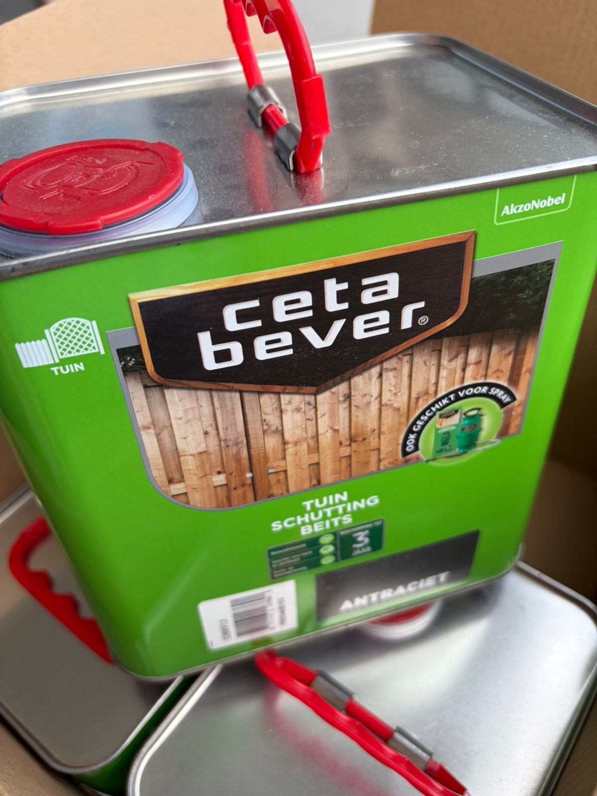 CetaBever Schuttingbeits Antraciet – 4  2,5 liter – nieuw, Ophalen, Overige kleuren, 5 tot 10 liter, Nieuw