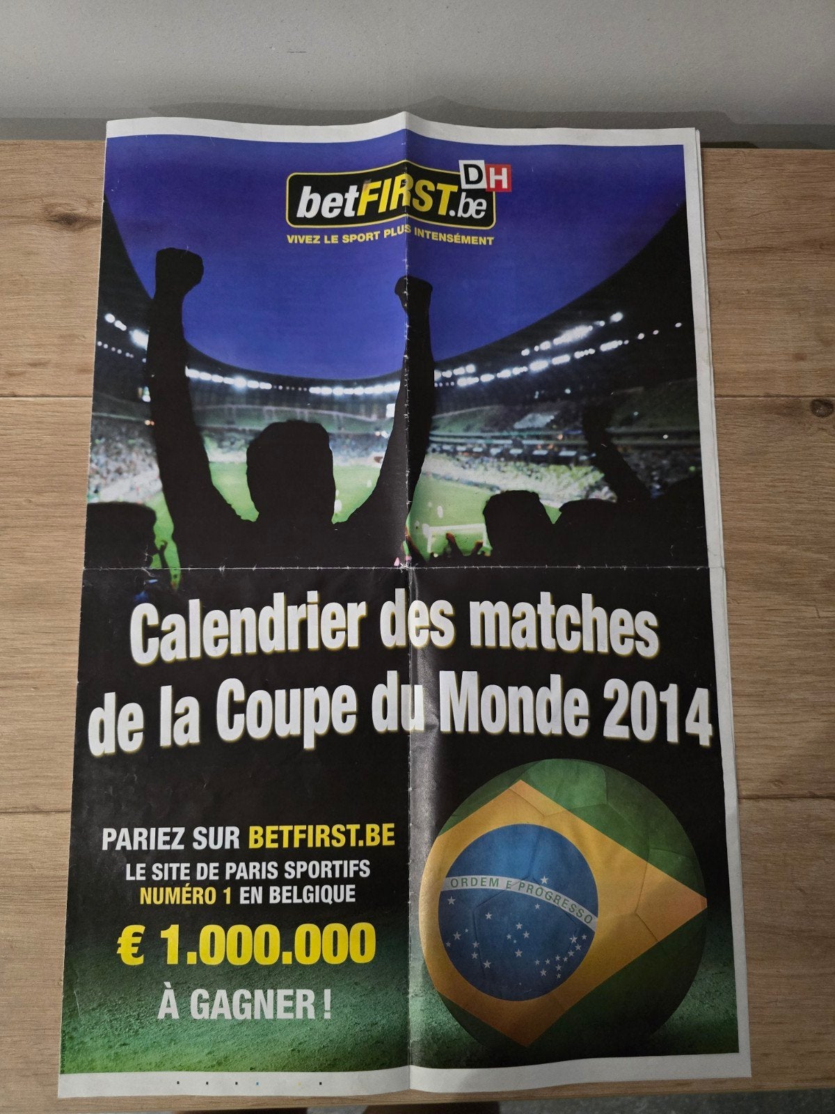 Calendrier Coupe du Monde 2014 Brésil betfirst DH – résultat, Collections, Enlèvement ou Envoi