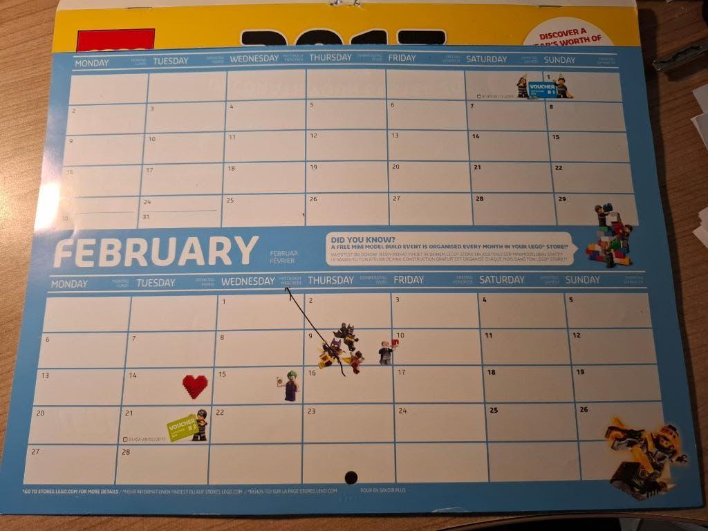 Lego kalender 2017, Diversen, Kalenders, Ophalen of Verzenden, Jaarkalender, Gebruikt