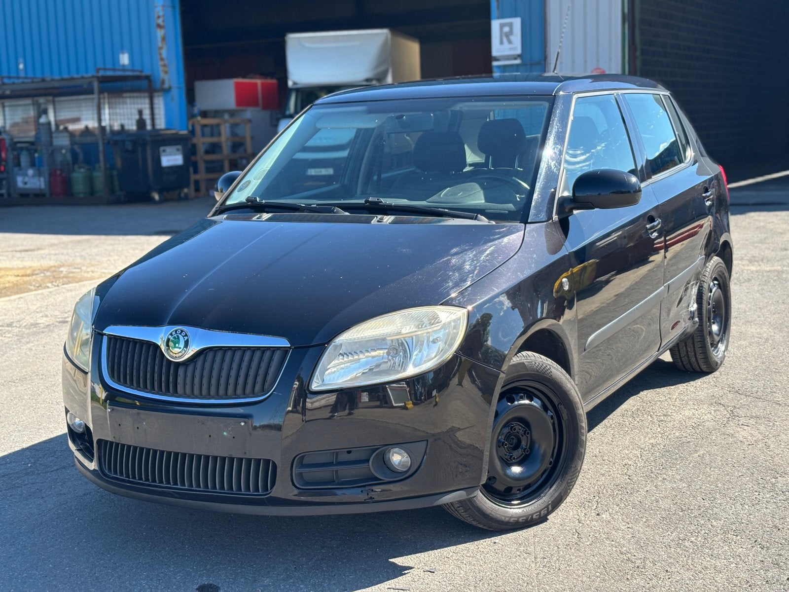 Skoda Fabia 1.4 Diesel Airco Carplay, Auto's, Stof, Zwart, Zwart, Bedrijf
