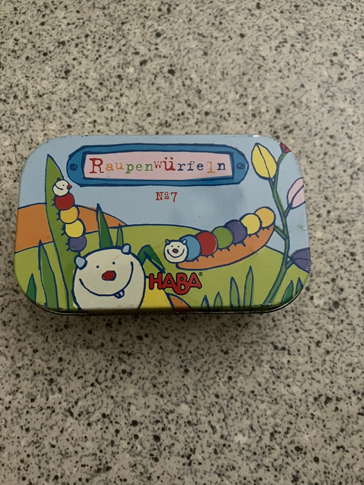Haba blikken doosje kleurenrups, Ophalen, Zo goed als nieuw