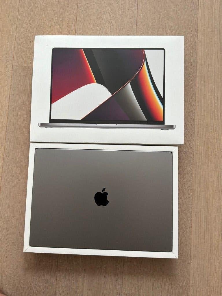 Apple MacBook Pro 16" - M1 Pro - 16GB - 512GB - incl. doos, Qwerty, 512 GB, 16 pouces, Utilisé