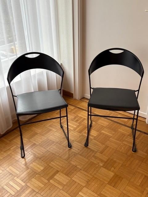 Baleri Italia 2 stoelen model 'Juliette', Maison & Meubles, Chaises, Deux, Noir, Enlèvement