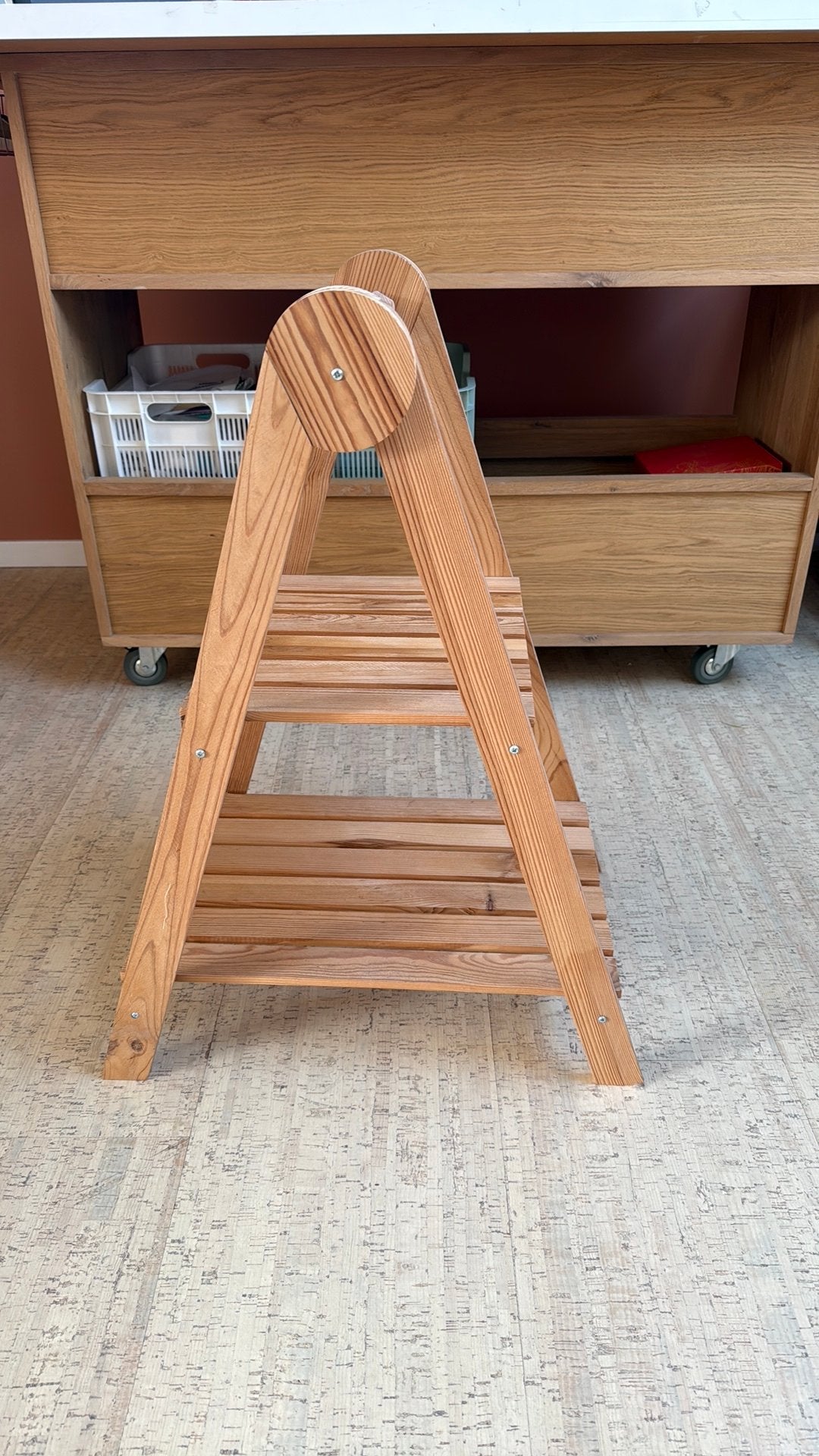 Houten rekje voor doopsuiker, plantjes, …, Ophalen, Gebruikt