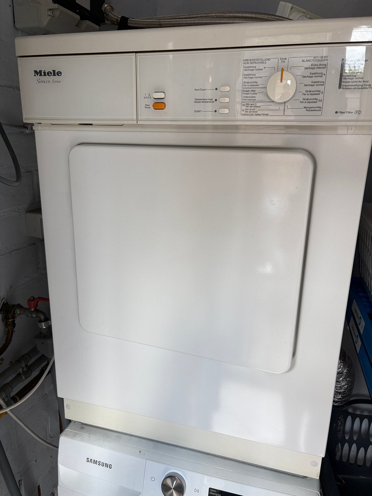 Droogkast Miele Sirocco A2000, Enlèvement, Utilisé, Chargeur frontal, Évacuation d'air