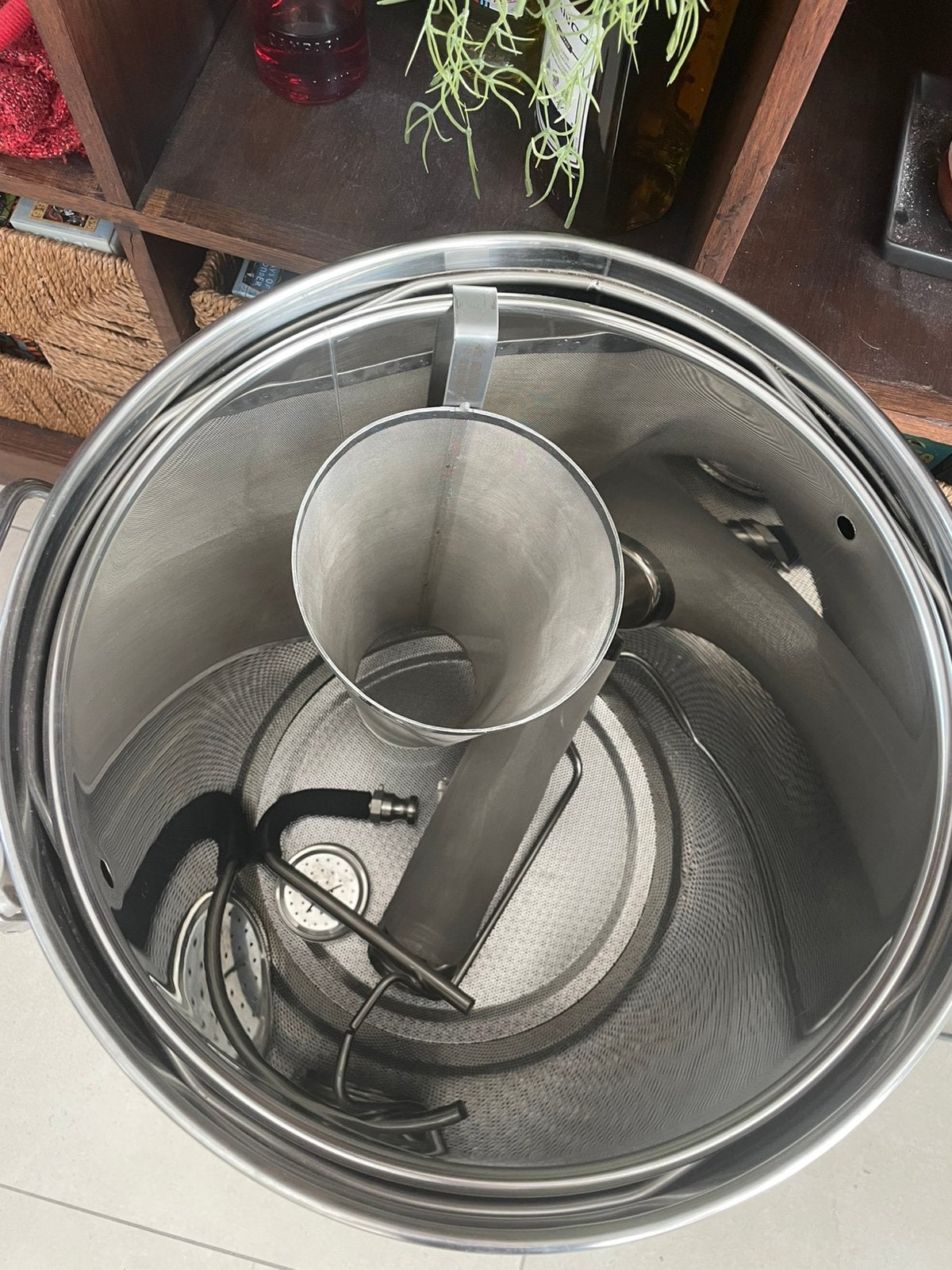 Bier brouwen installatie: ketel, schrootmolen + toebehoren, Hobby en Vrije tijd, Ophalen, Zo goed als nieuw