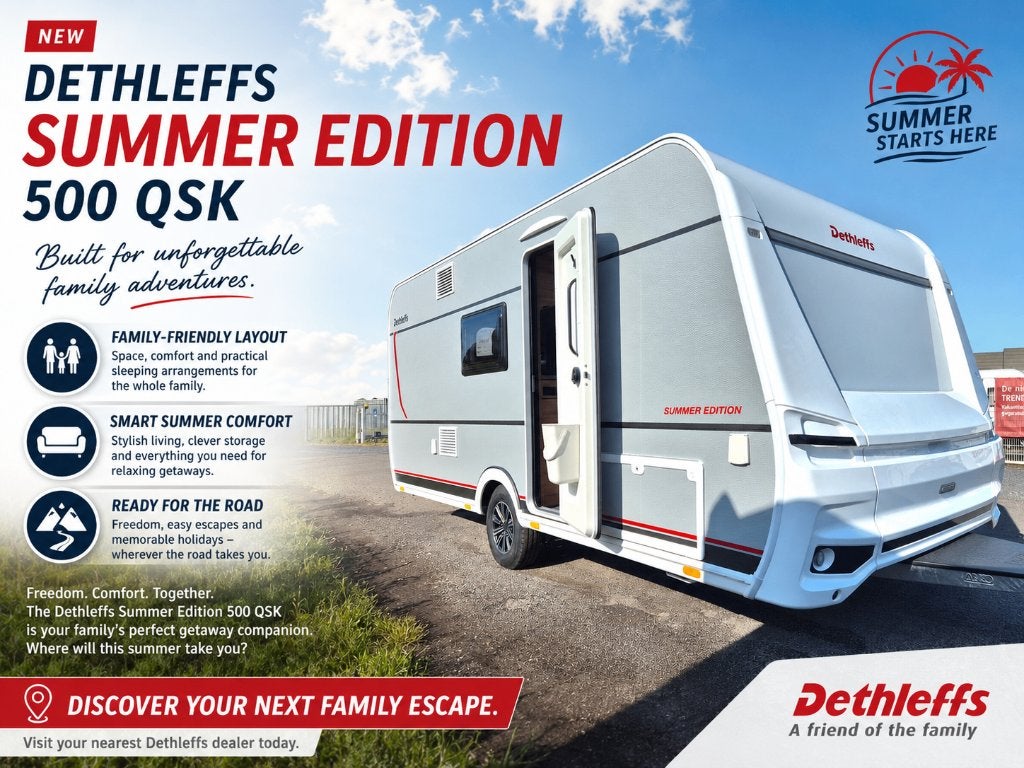 Dethleffs Summer Edition 500 QSK, Entreprise, 5 à 6 mètres, Poêle, Dethleffs
