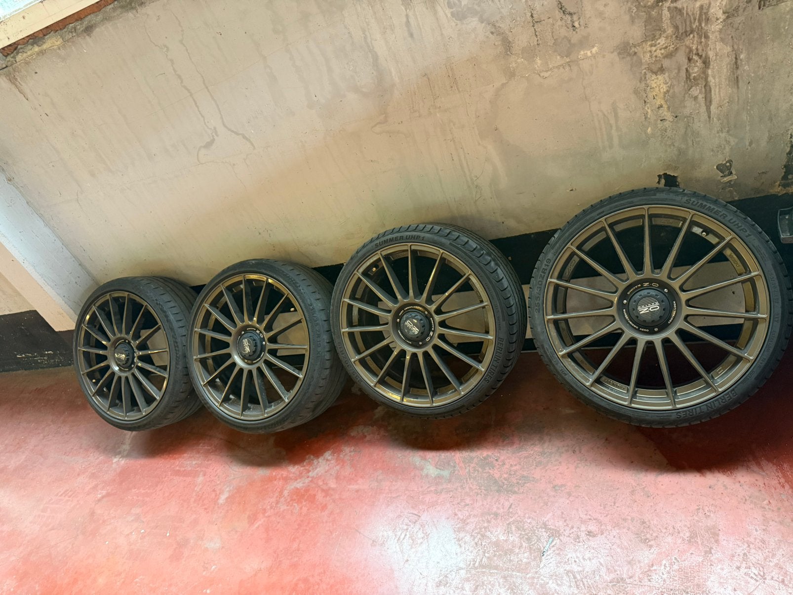 OZ velgen 19inch breedset 5x120, Enlèvement, 19 pouces, Pneus été, Pneus et Jantes