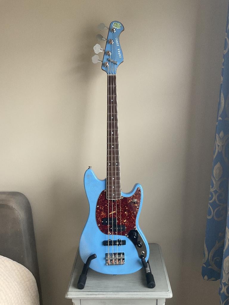 SUPRA SONIC SHORT SCALE SPARKLING GOLD SKY 3,7 KG, Muziek en Instrumenten, Ophalen of Verzenden, Zo goed als nieuw, Elektrisch